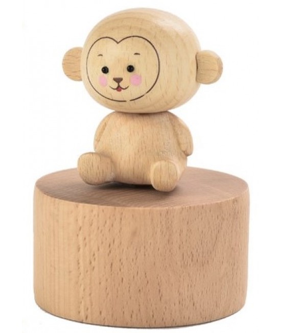 木制 動物款 旋轉音樂盒 MUSIC BOX (單個)